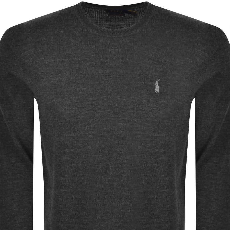 Image number 2 for Ralph Lauren Crew Neck Knitted Jumper Grey