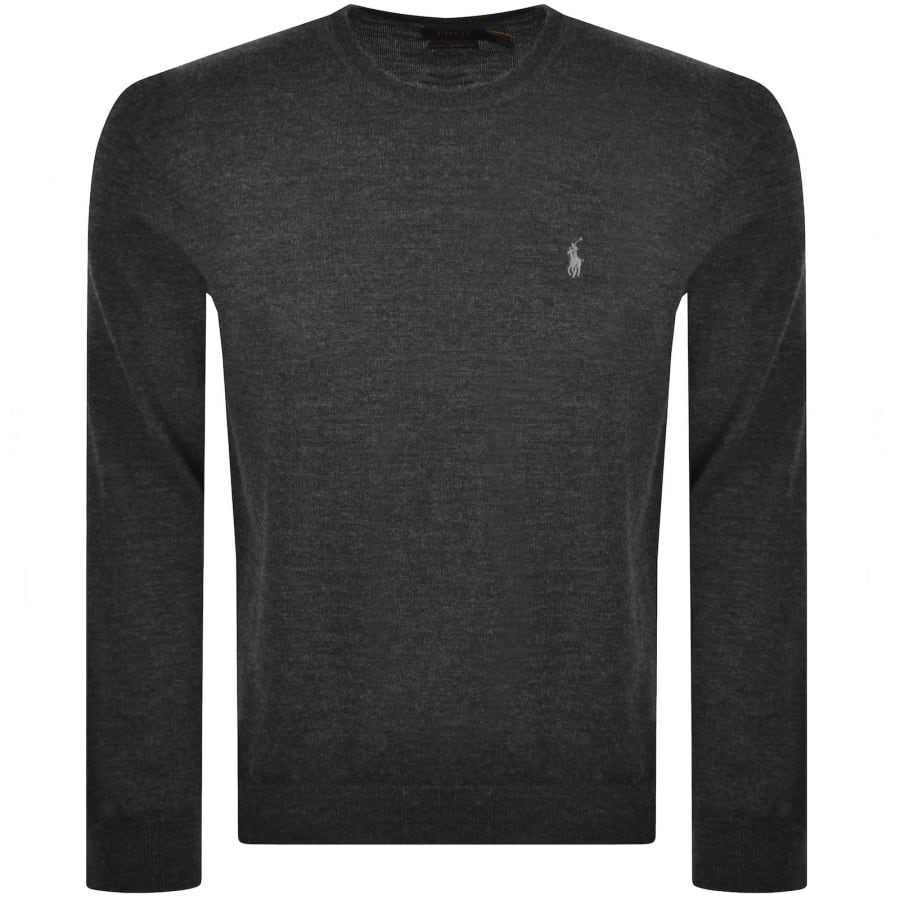 Image number 1 for Ralph Lauren Crew Neck Knitted Jumper Grey
