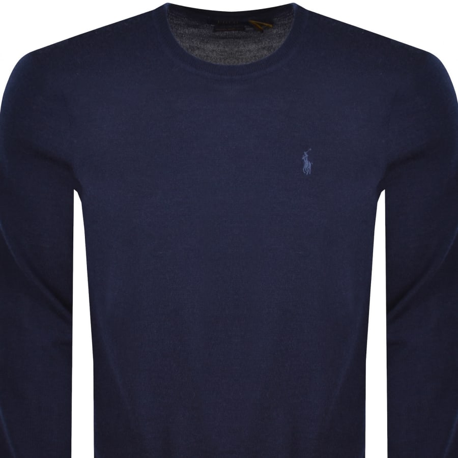 Image number 2 for Ralph Lauren Crew Neck Knitted Jumper Navy
