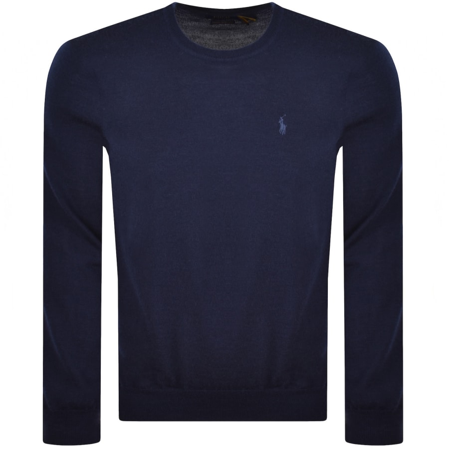 Image number 1 for Ralph Lauren Crew Neck Knitted Jumper Navy