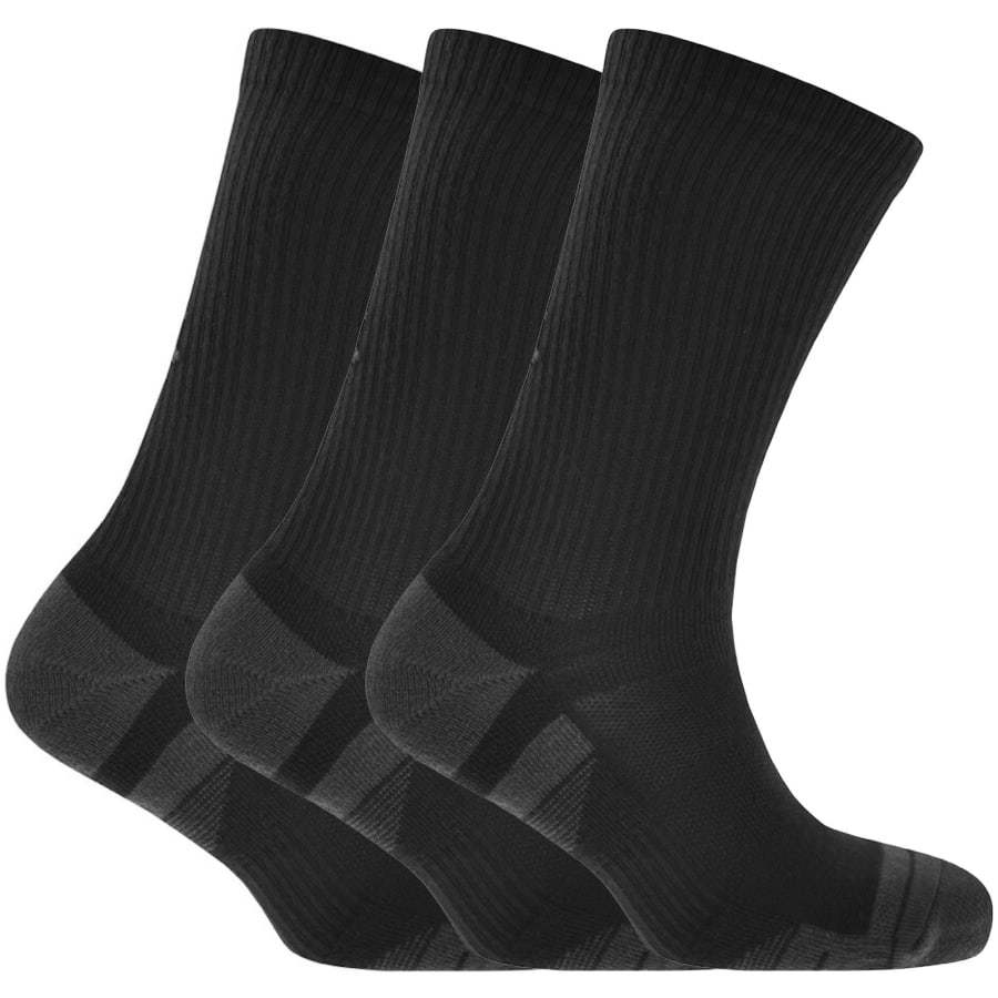 Image number 1 for Under Armour 3 Pack Tech Crew Socks Black