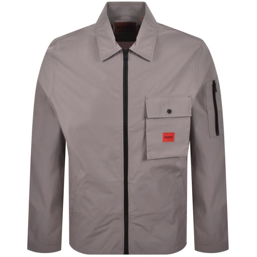 Image number 2 for HUGO Emmond Overshirt Brown