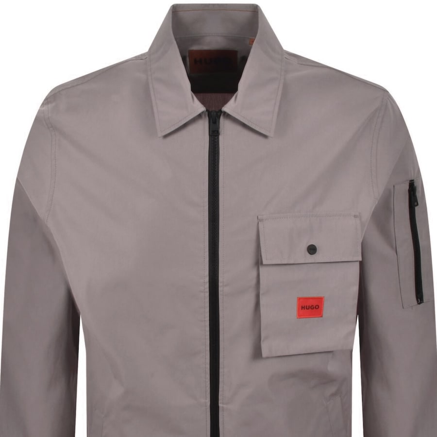 Image number 3 for HUGO Emmond Overshirt Brown