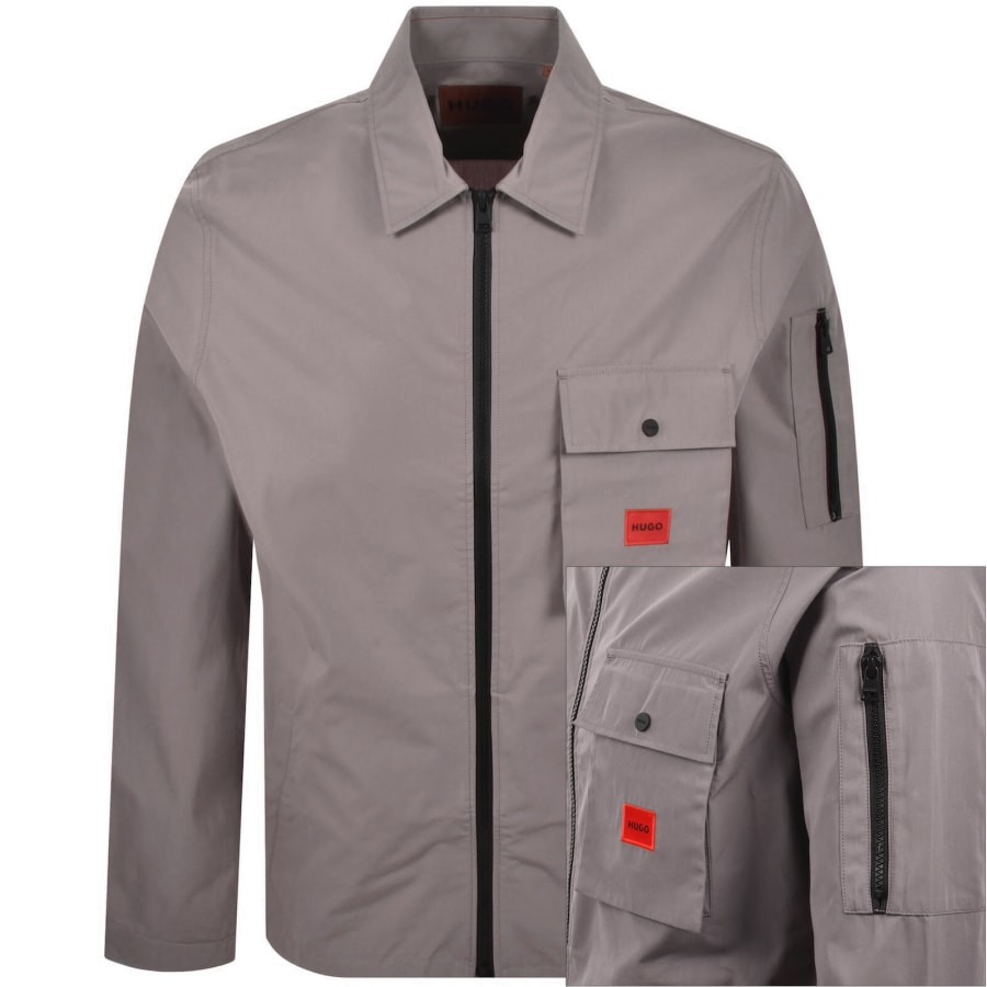 Image number 1 for HUGO Emmond Overshirt Brown