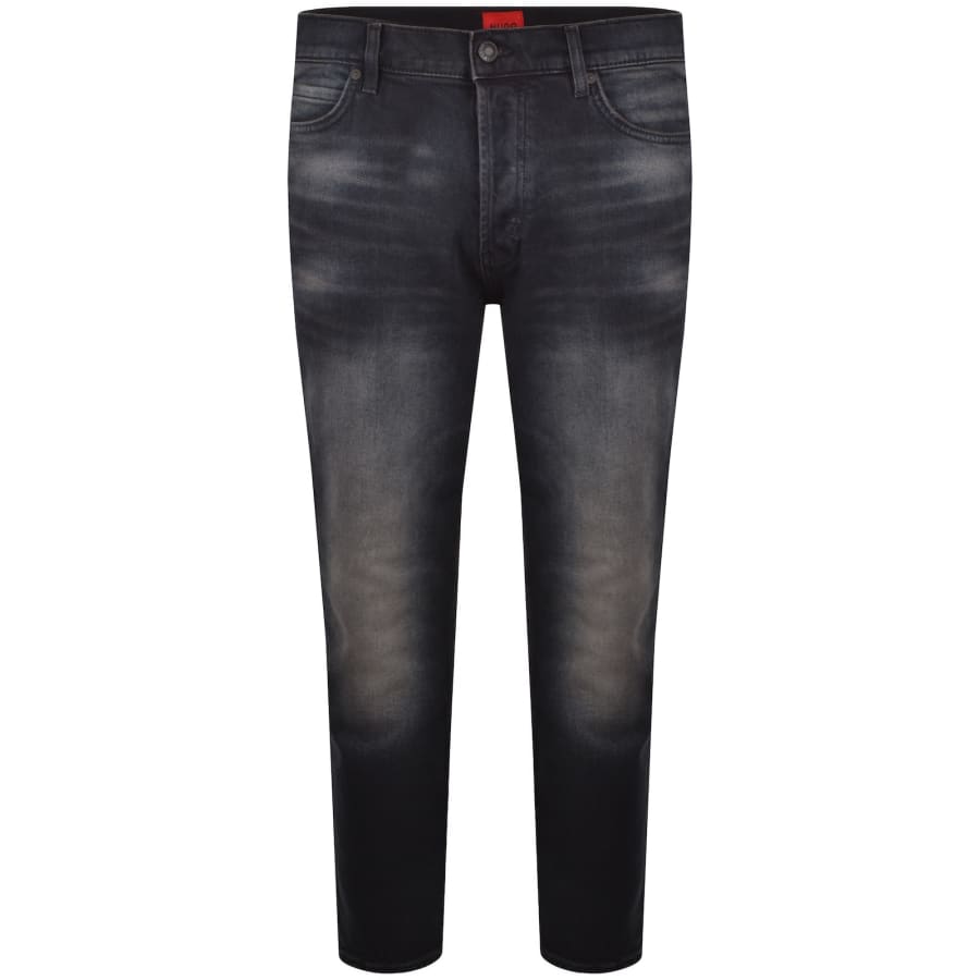 Image number 2 for HUGO 634 Tapered Fit Jeans Dark Wash Blue