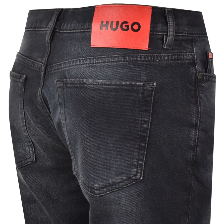 Image number 4 for HUGO 634 Tapered Fit Jeans Dark Wash Blue