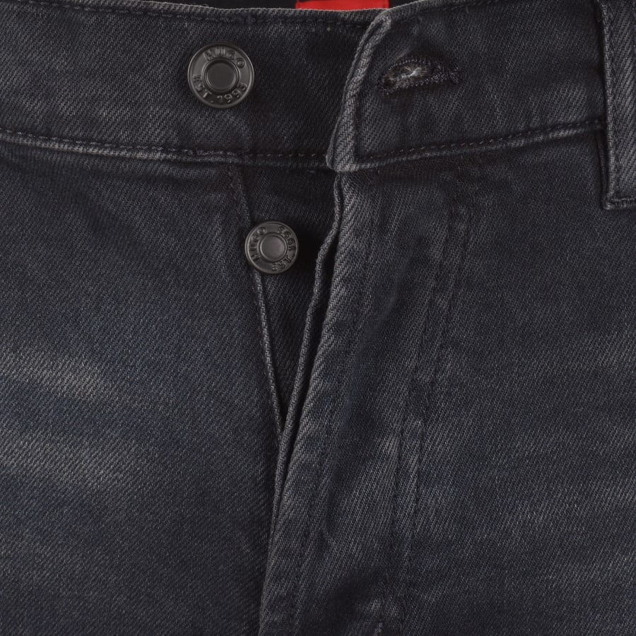 Image number 5 for HUGO 634 Tapered Fit Jeans Dark Wash Blue