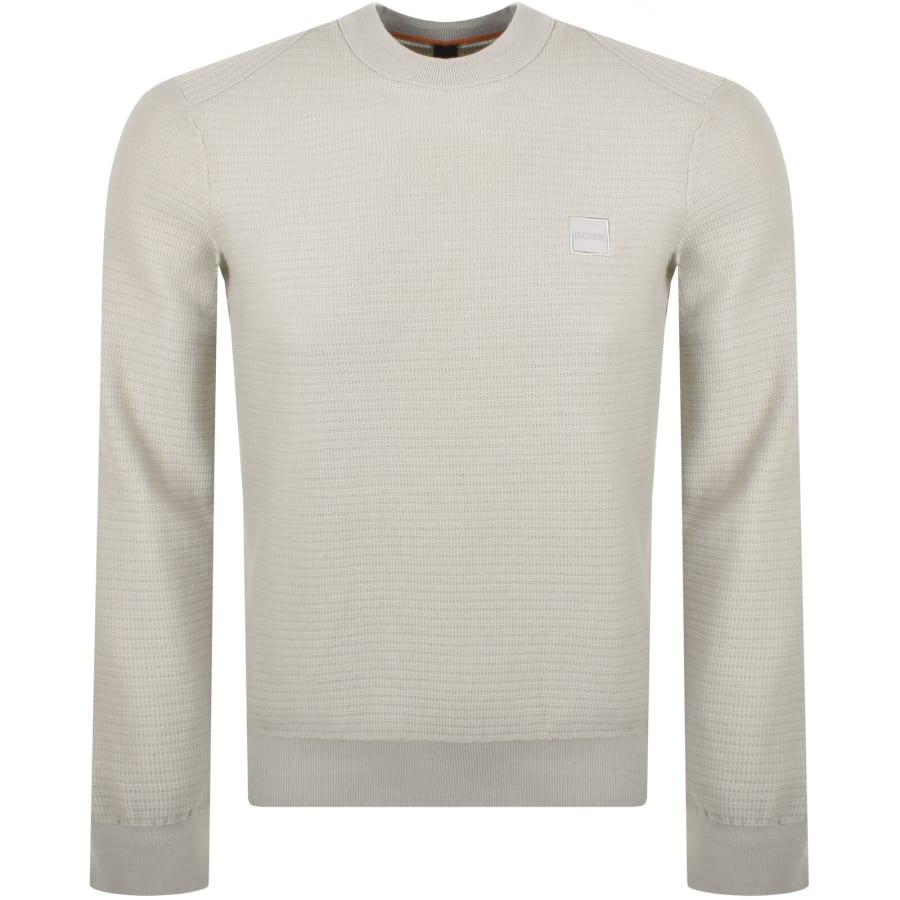 Image number 1 for BOSS Anion Knit Jumper Beige