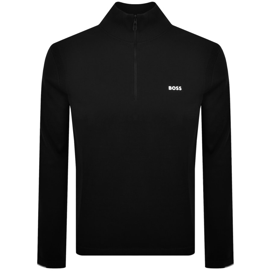 Image number 1 for BOSS Ever X Quarter Zip Jumper Black