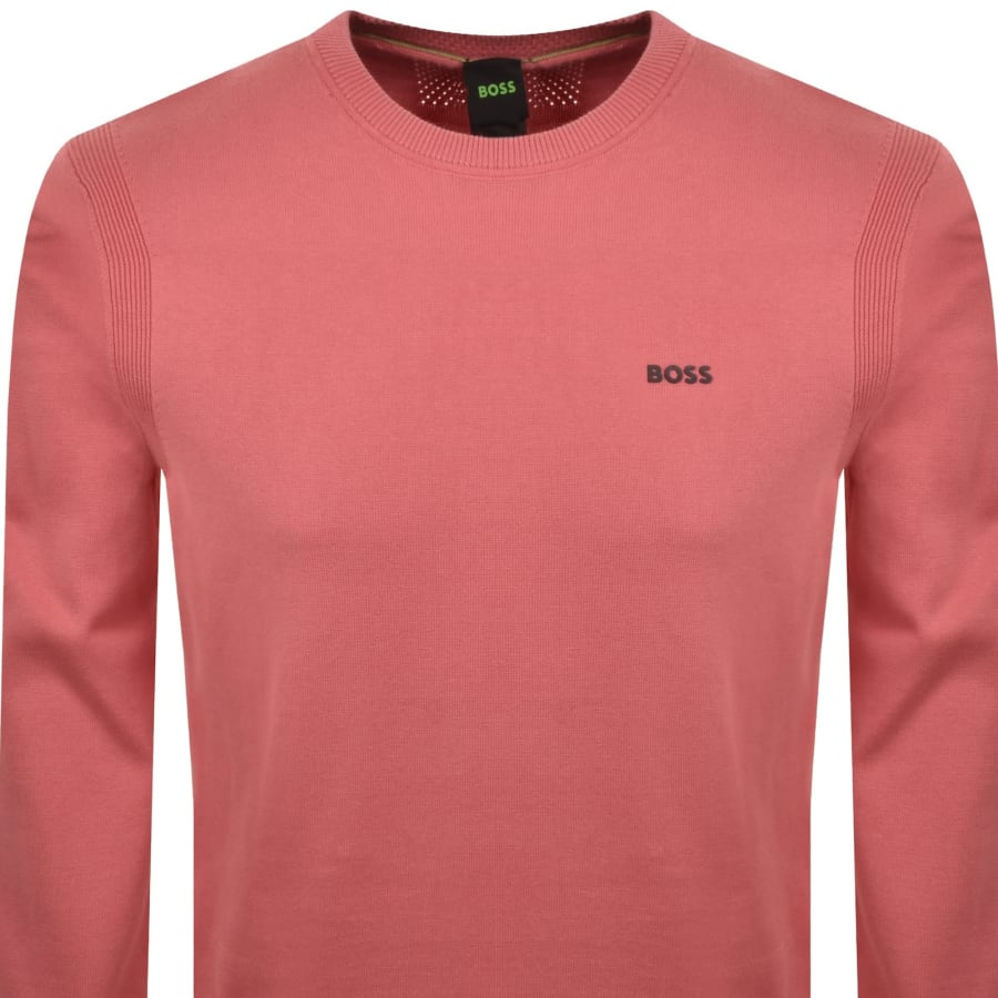 Image number 2 for BOSS Ever X Crew Neck Jumper Pink
