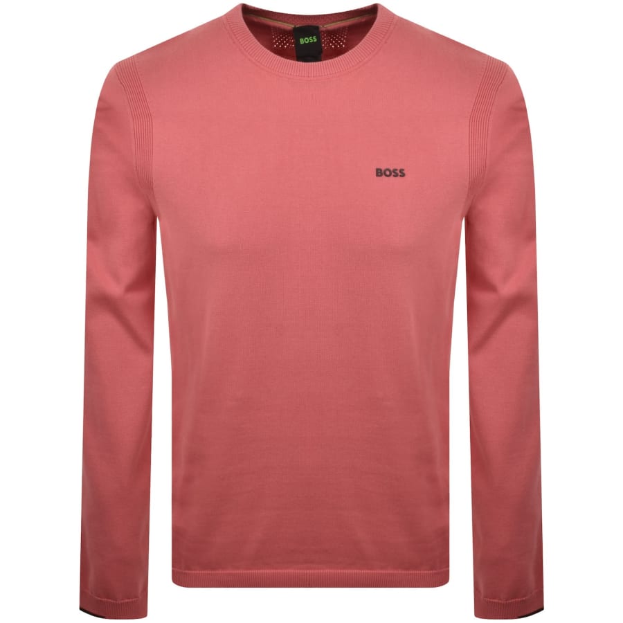 Image number 1 for BOSS Ever X Crew Neck Jumper Pink