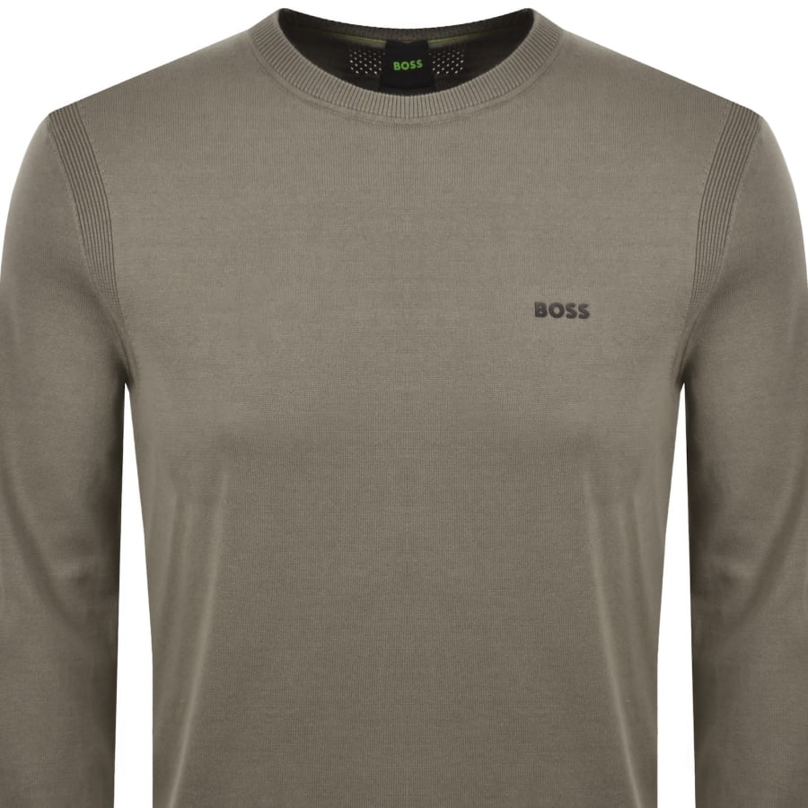 Image number 2 for BOSS Ever X Crew Neck Jumper Green