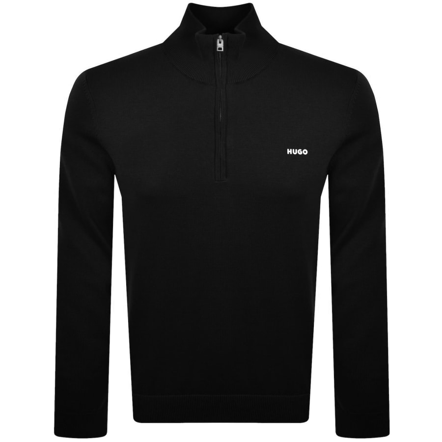 Image number 1 for HUGO San Quintus C2 Knit Jumper Black