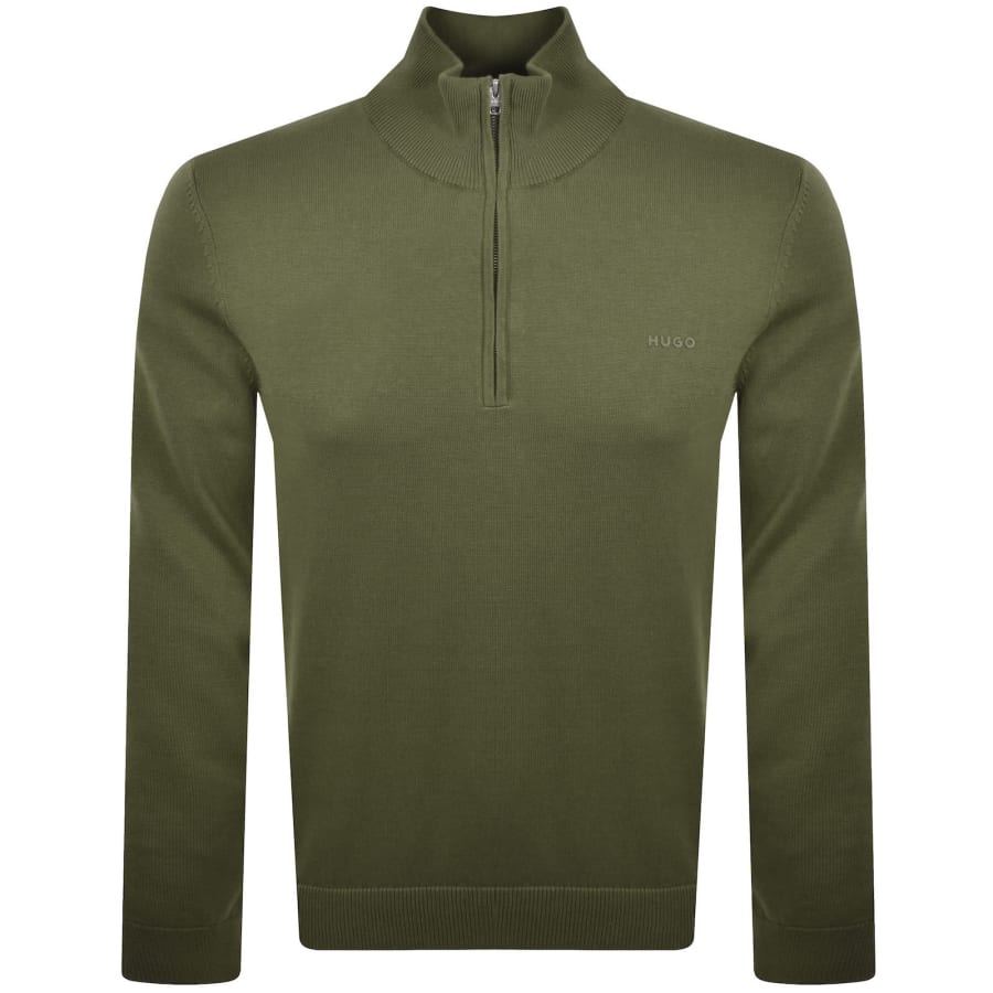 Image number 1 for HUGO San Quintus C2 Knit Jumper Green