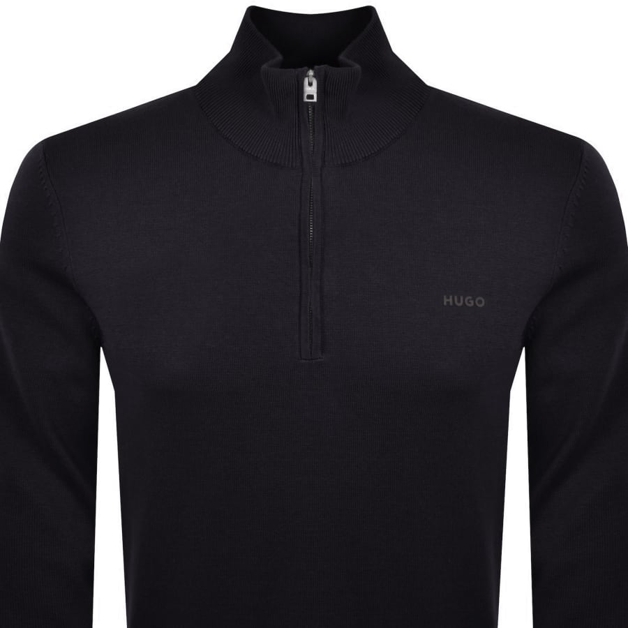 Image number 2 for HUGO San Quintus C2 Knit Jumper Navy