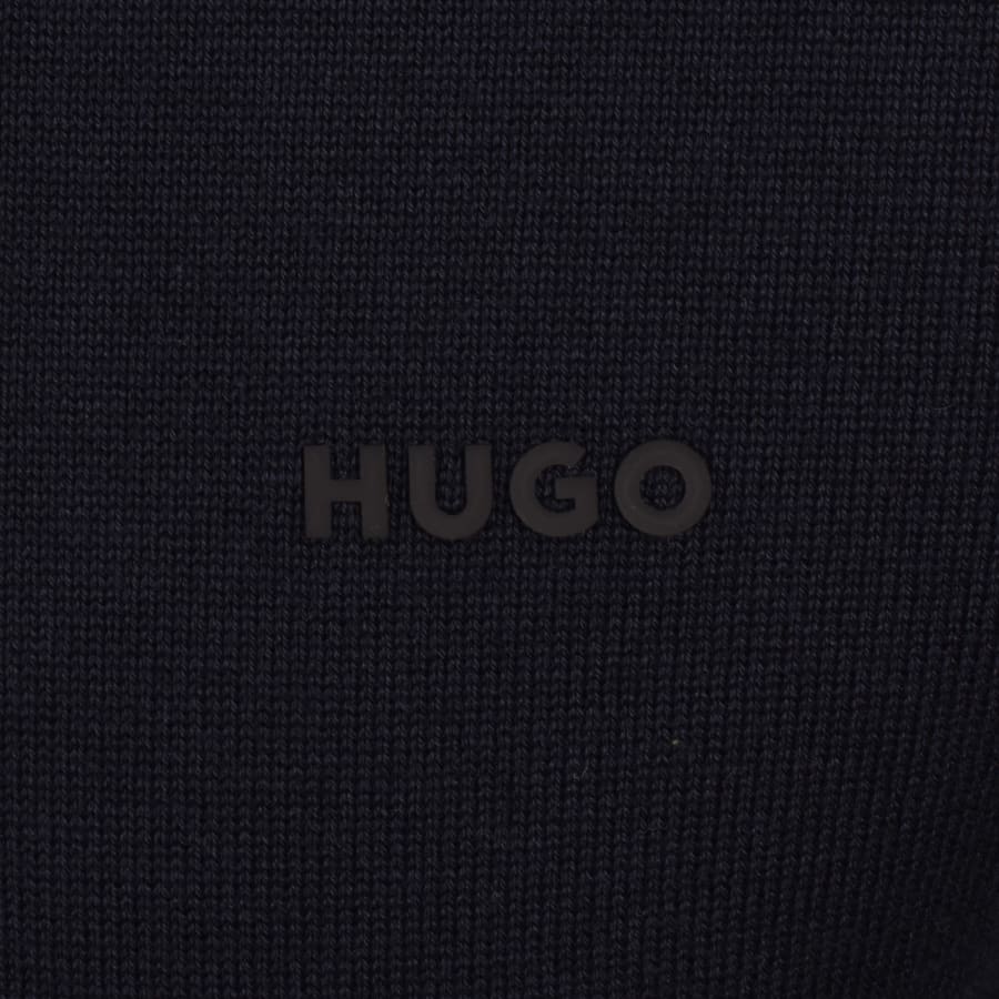 Image number 3 for HUGO San Quintus C2 Knit Jumper Navy