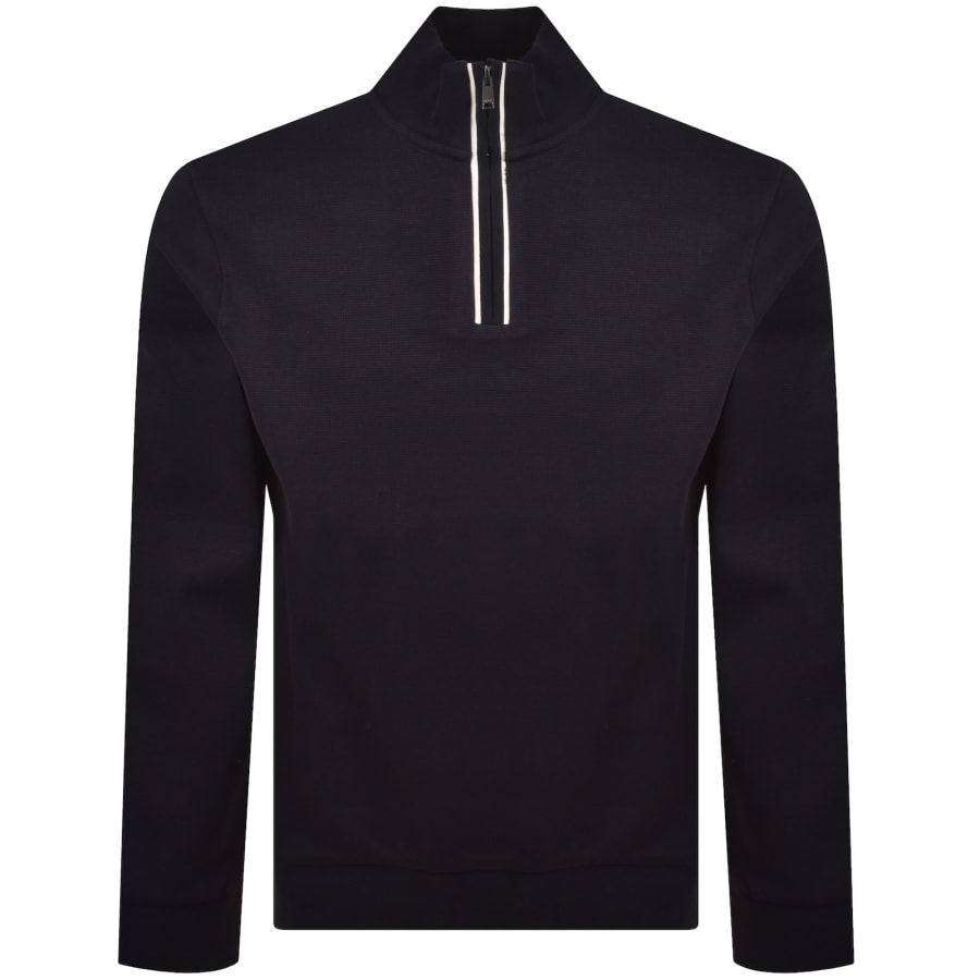 Image number 1 for BOSS H Sidney 80 Quarter Zip Sweatshirt Navy
