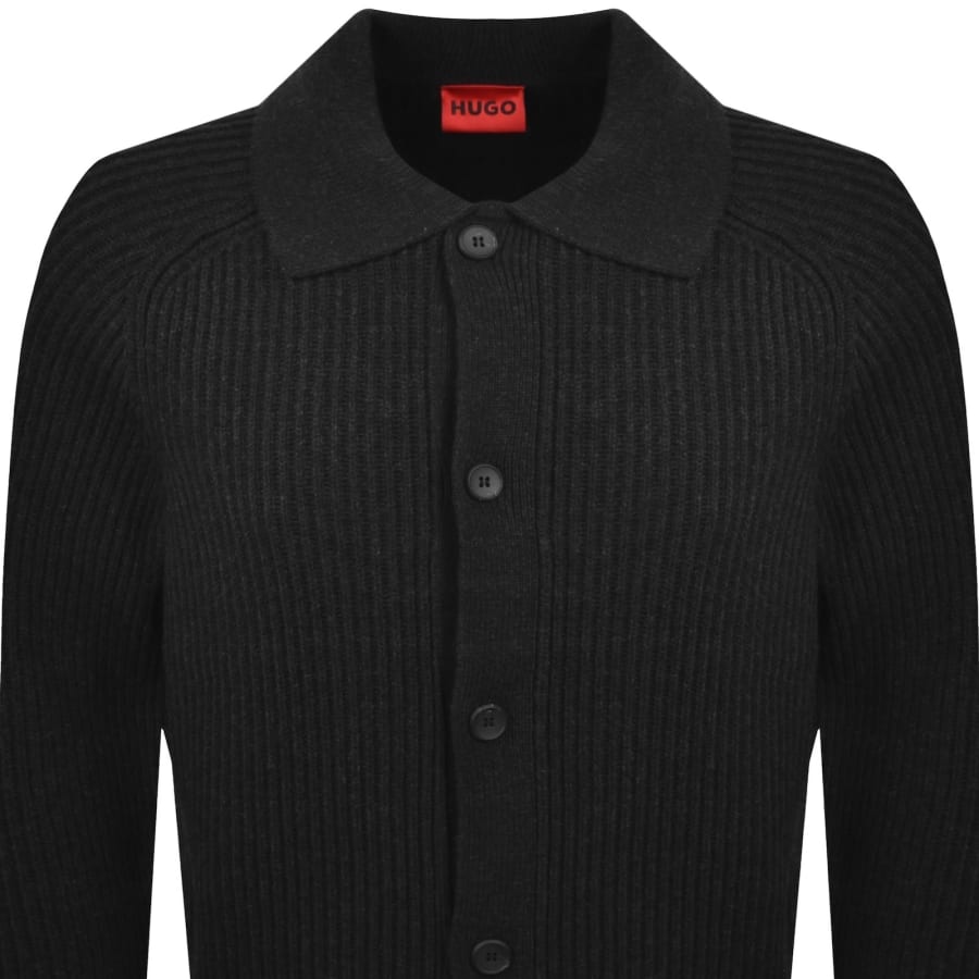 Image number 2 for HUGO Sardeep Knit Cardigan Black