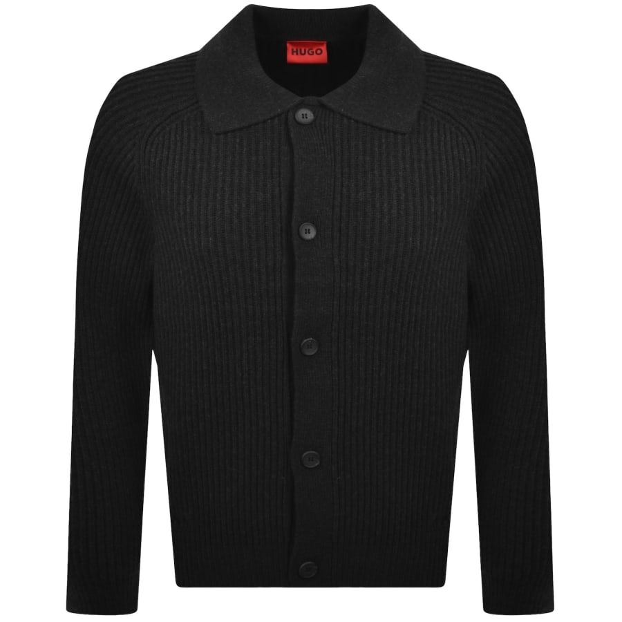 Image number 1 for HUGO Sardeep Knit Cardigan Black