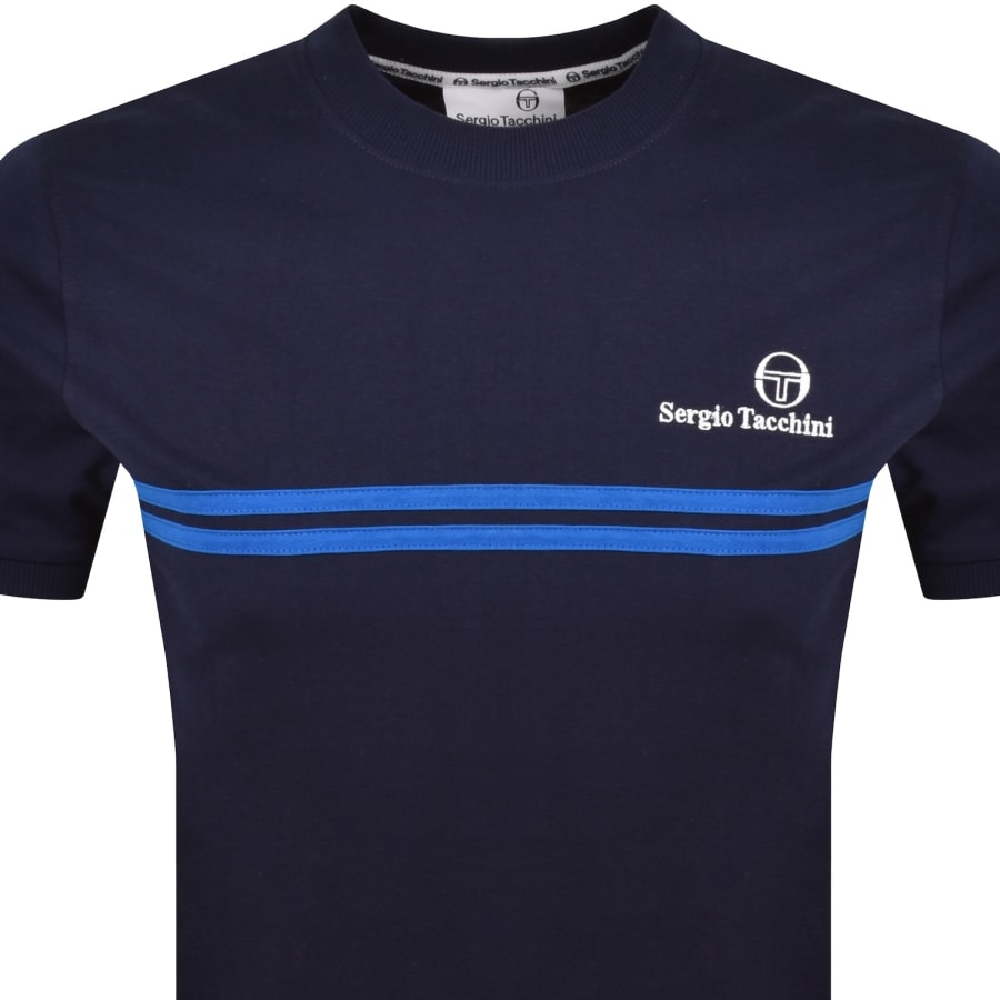 Image number 2 for Sergio Tacchini New Supermac T Shirt Blue
