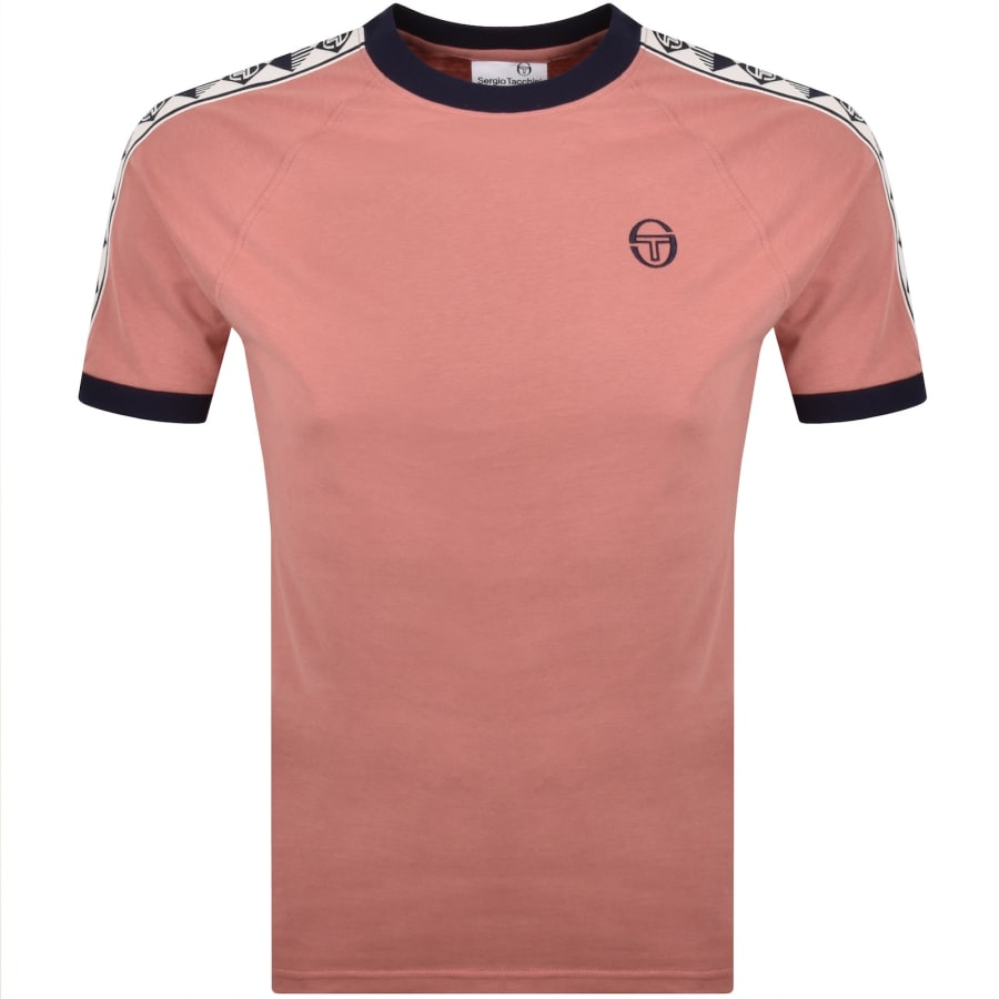 Image number 2 for Sergio Tacchini Ringer T Shirt Pink