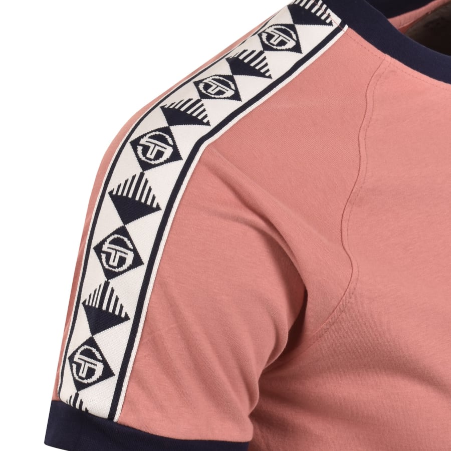 Image number 5 for Sergio Tacchini Ringer T Shirt Pink