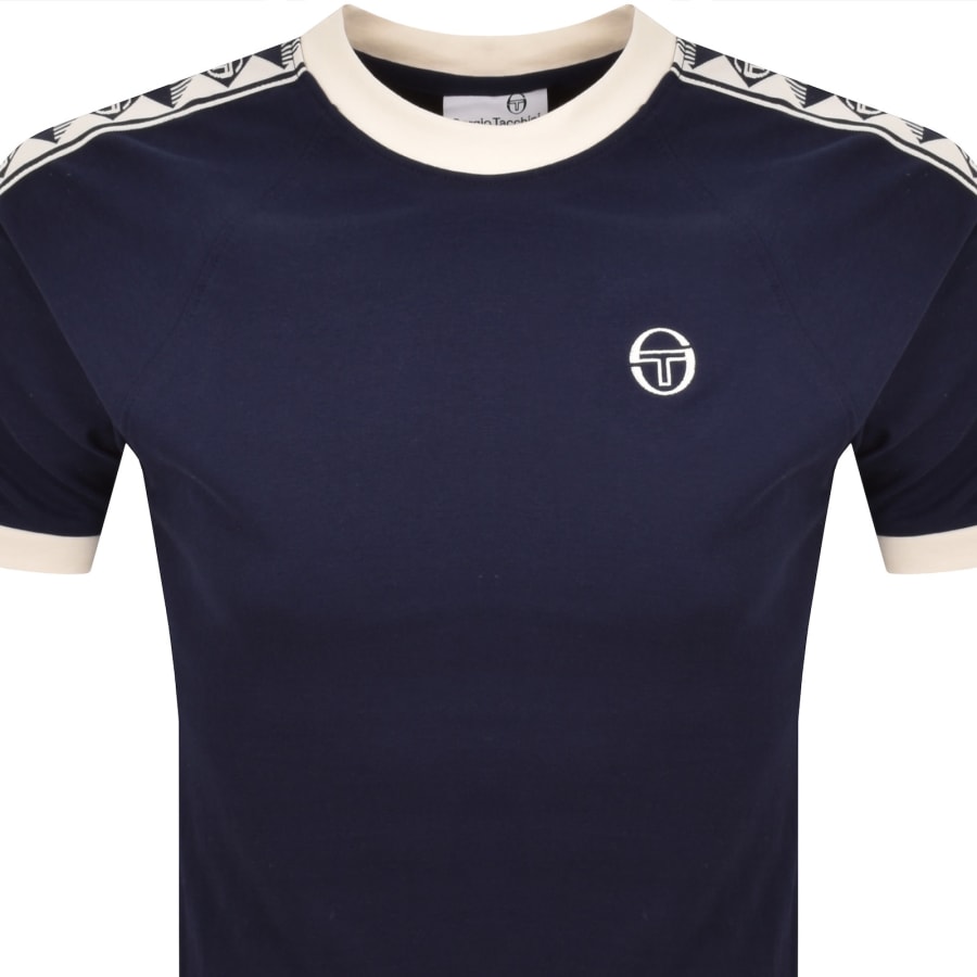 Image number 3 for Sergio Tacchini Ringer T Shirt Maritime Blue