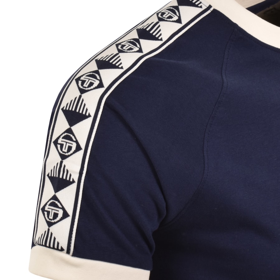 Image number 5 for Sergio Tacchini Ringer T Shirt Maritime Blue