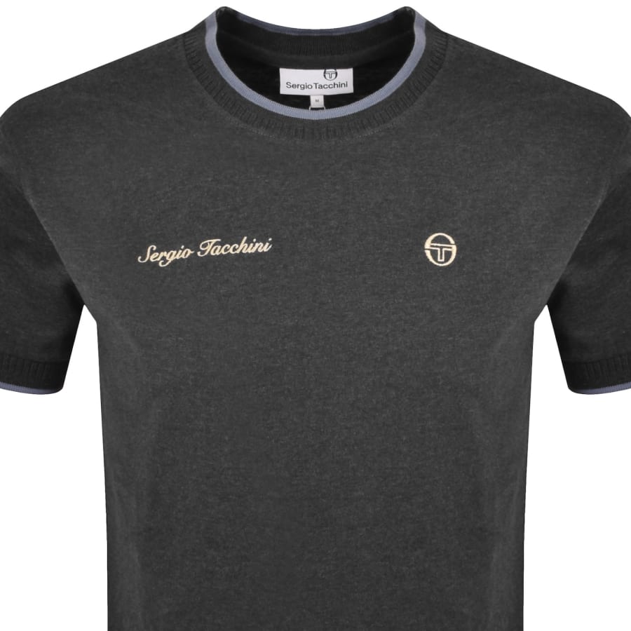 Image number 2 for Sergio Tacchini Conte T Shirt Grey
