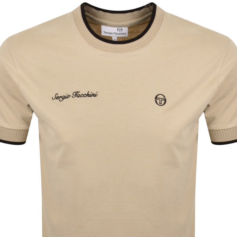 Image number 2 for Sergio Tacchini Conte T Shirt Peyote Beige