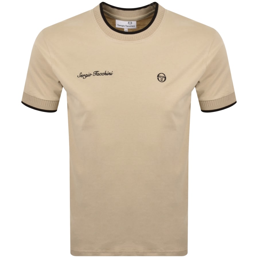 Image number 1 for Sergio Tacchini Conte T Shirt Peyote Beige