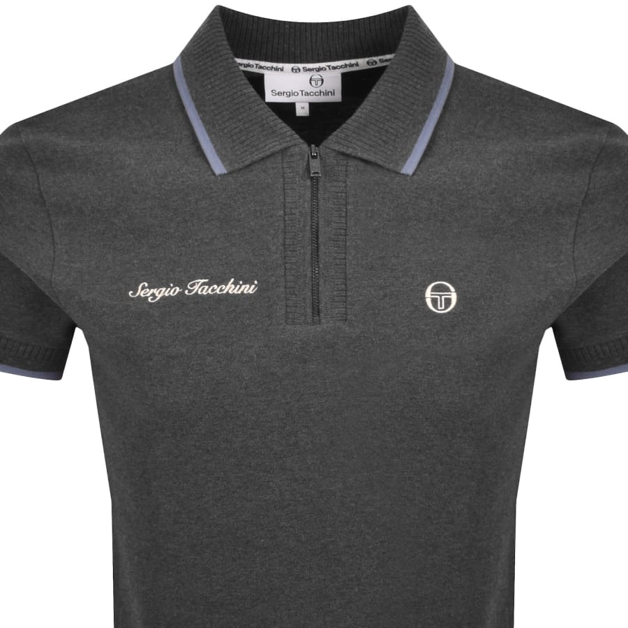 Image number 2 for Sergio Tacchini Davide Polo T Shirt Charcoal Grey
