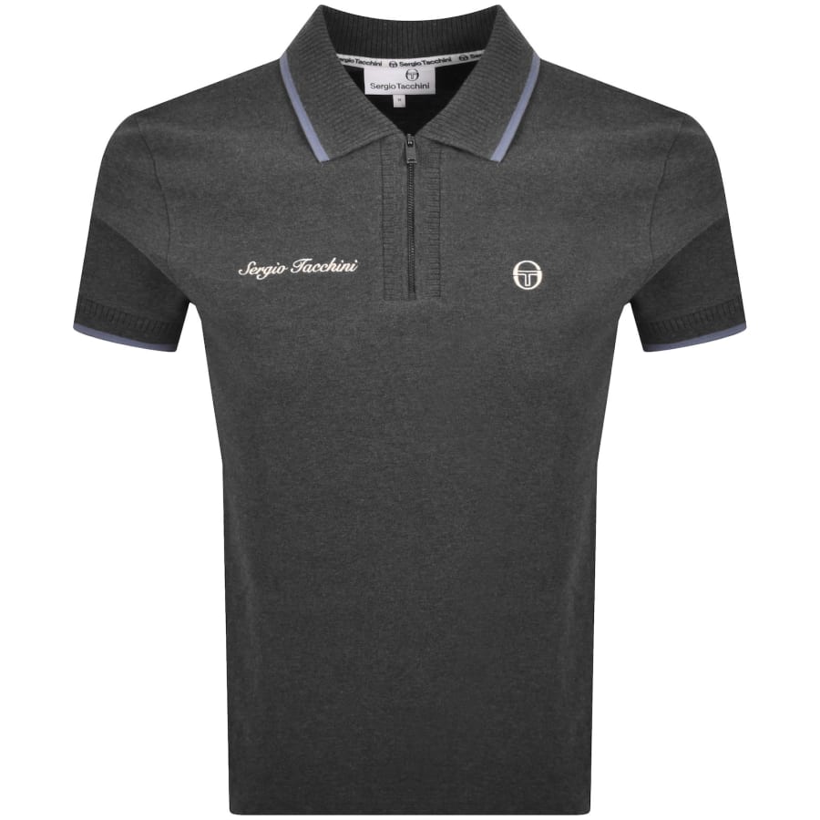 Image number 1 for Sergio Tacchini Davide Polo T Shirt Charcoal Grey