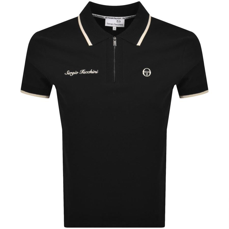Image number 1 for Sergio Tacchini Davide Polo T Shirt Black