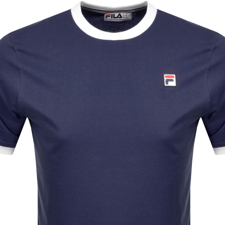 Image number 2 for Fila Vintage Marconi Crew Neck T Shirt Navy