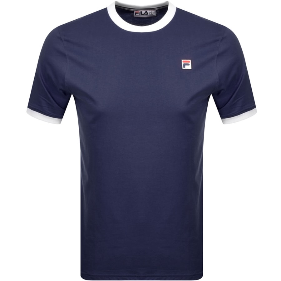 Image number 1 for Fila Vintage Marconi Crew Neck T Shirt Navy