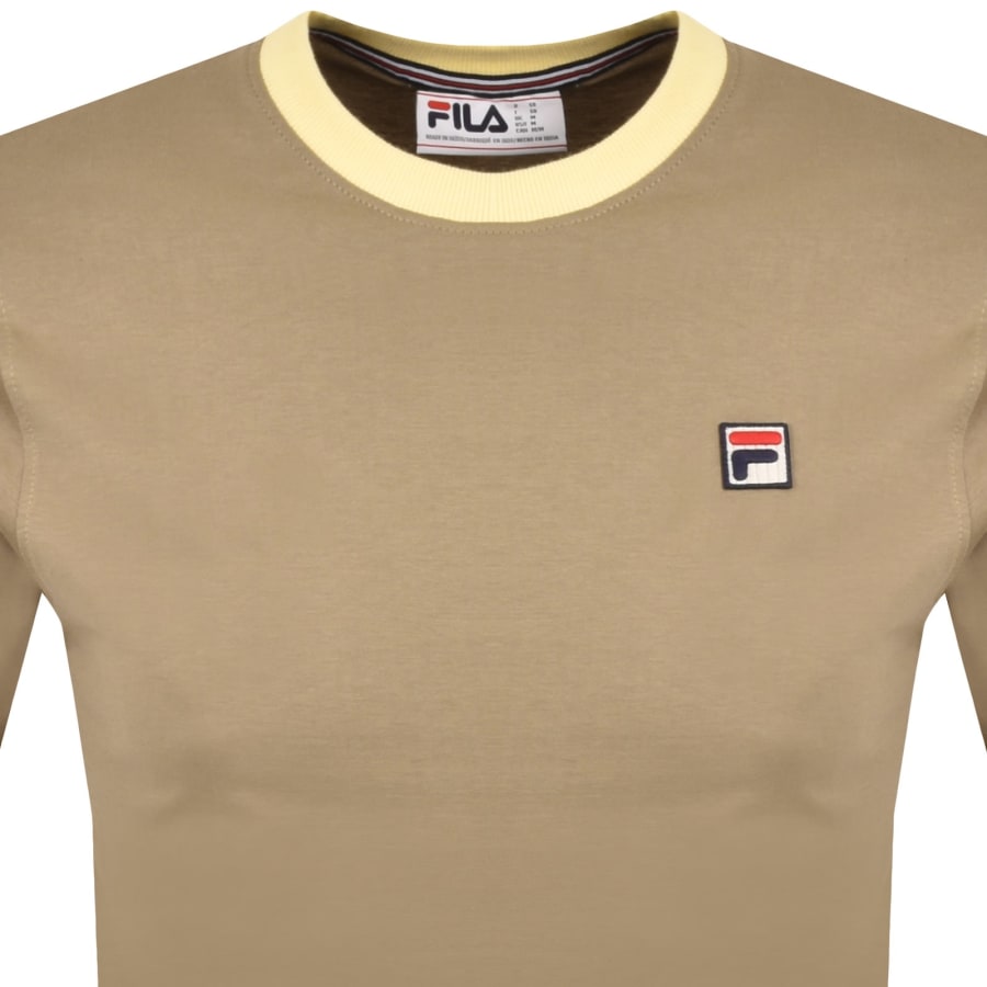 Image number 2 for Fila Vintage Marconi Crew Neck T Shirt Brown