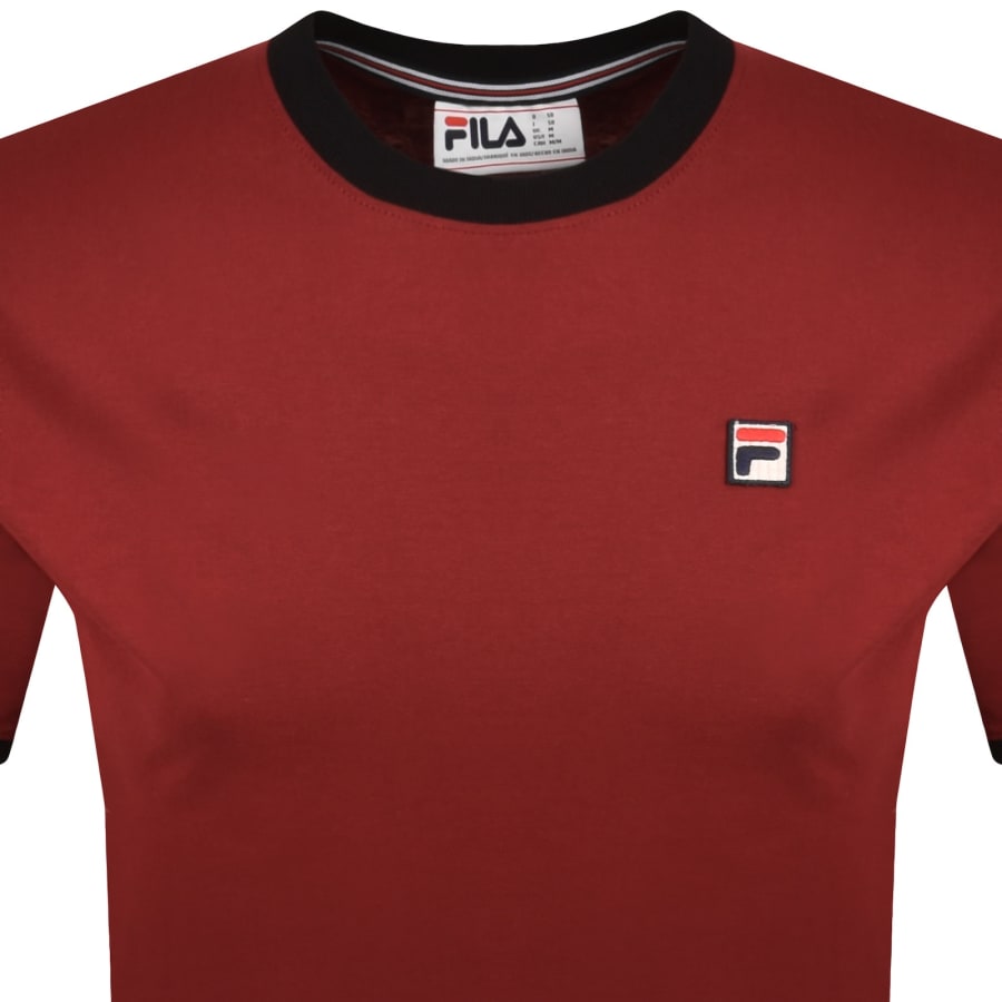Image number 2 for Fila Vintage Marconi Crew Neck T Shirt Red
