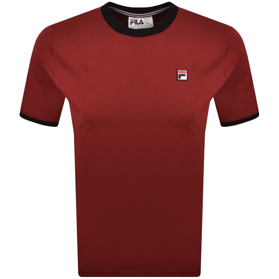 Image number 1 for Fila Vintage Marconi Crew Neck T Shirt Red