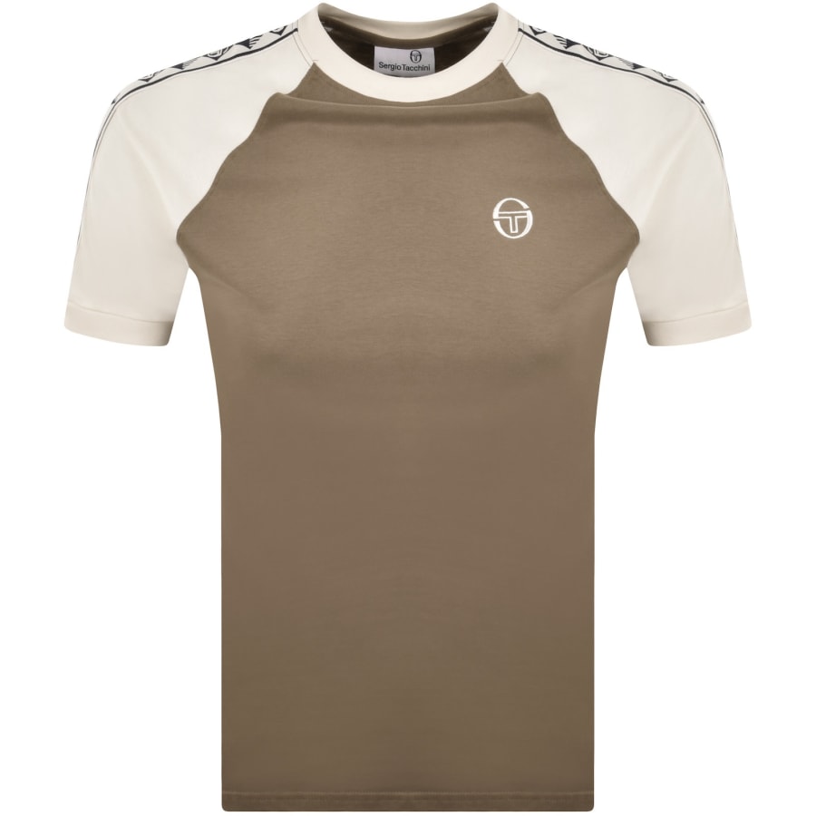 Image number 2 for Sergio Tacchini Ringer T Shirt Brown