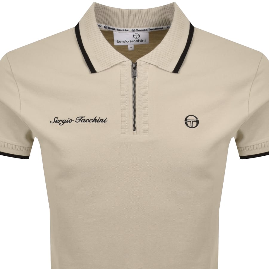 Image number 2 for Sergio Tacchini Davide Polo T Shirt Beige