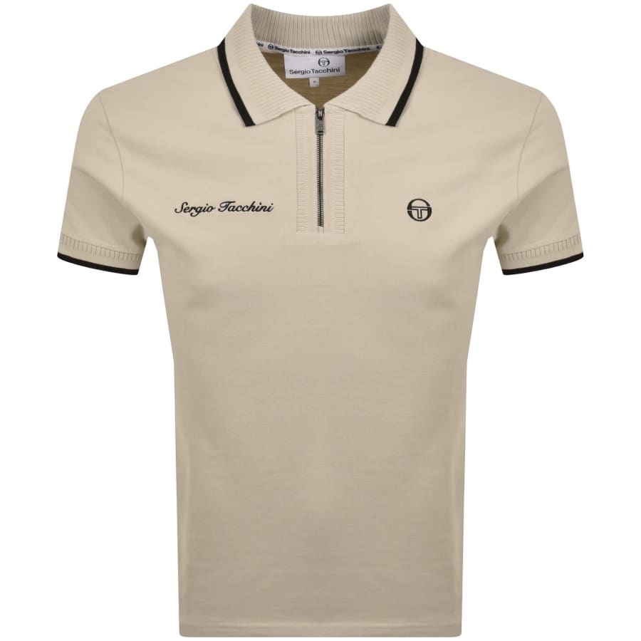 Image number 1 for Sergio Tacchini Davide Polo T Shirt Beige