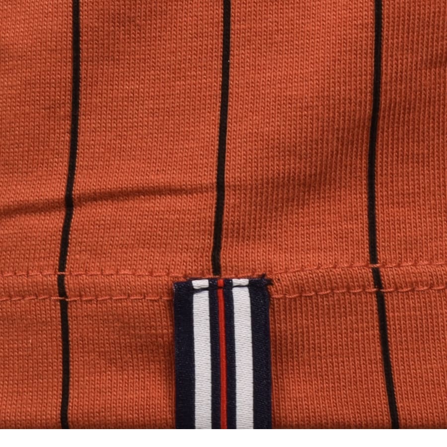 Image number 4 for Fila BB1 Stripe Polo T Shirt Orange