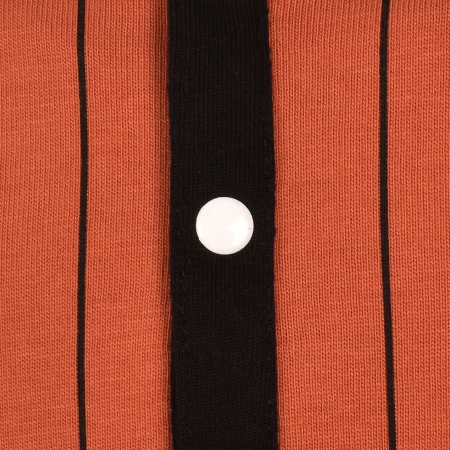 Image number 5 for Fila BB1 Stripe Polo T Shirt Orange