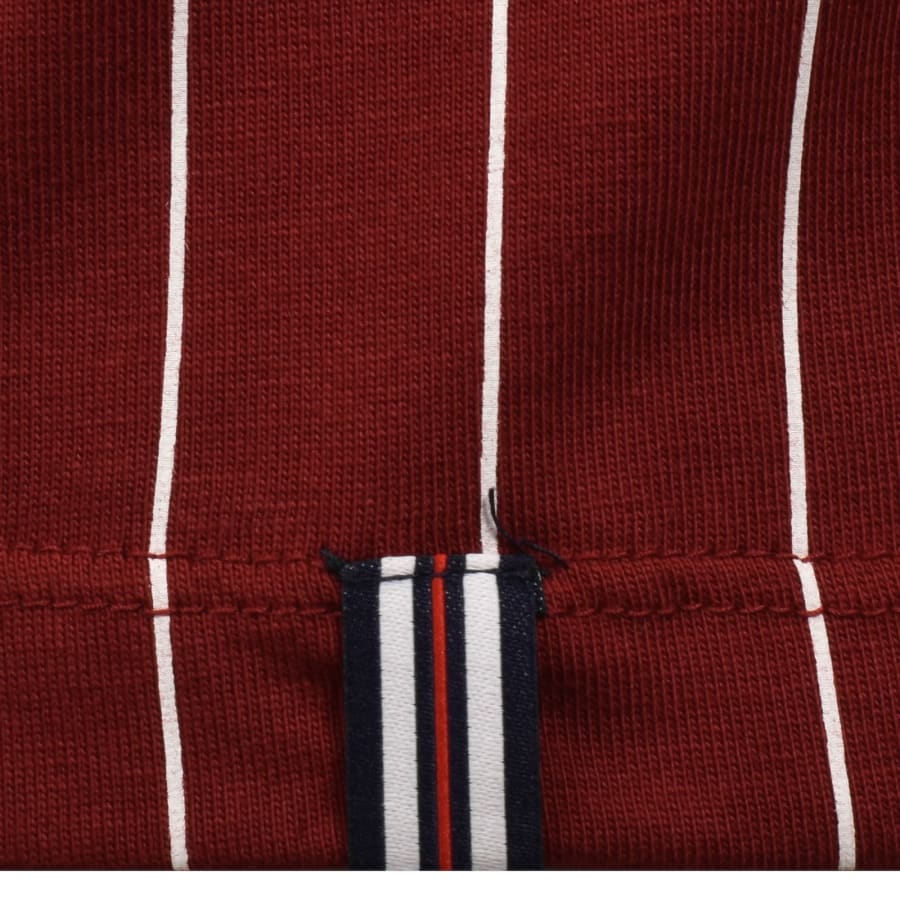 Image number 4 for Fila BB1 Stripe Polo T Shirt Red