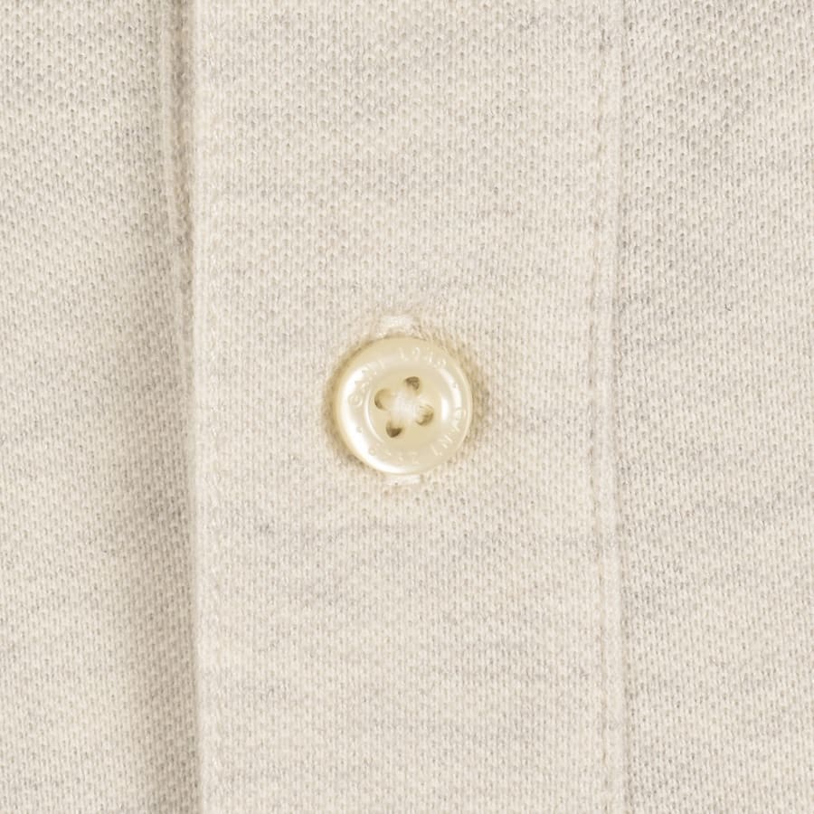 Image number 4 for Gant Regular Fit Shield Pique Polo T Shirt Cream