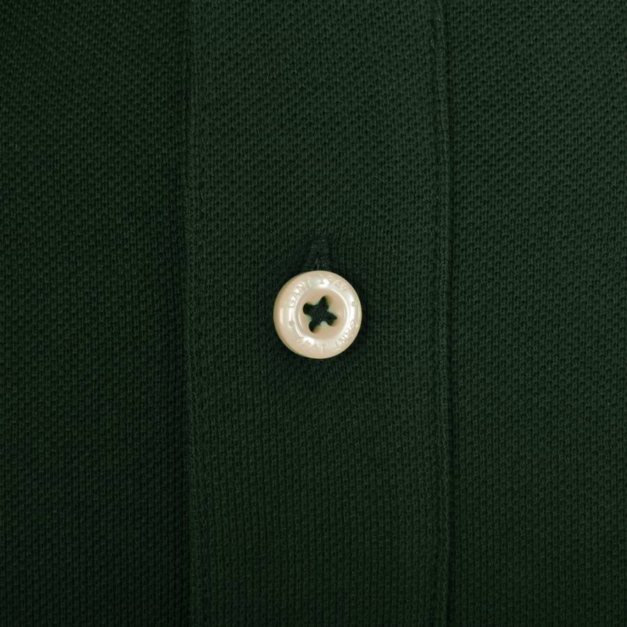 Image number 4 for Gant Regular Fit Shield Pique Polo T Shirt Green