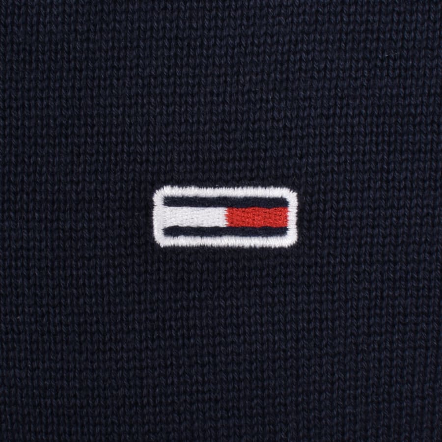 Image number 3 for Tommy Jeans Slim Fit Polo Jumper Navy