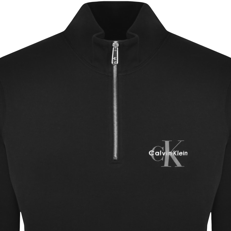 Image number 2 for Calvin Klein Jeans Monologo Zip Sweatshirt Black