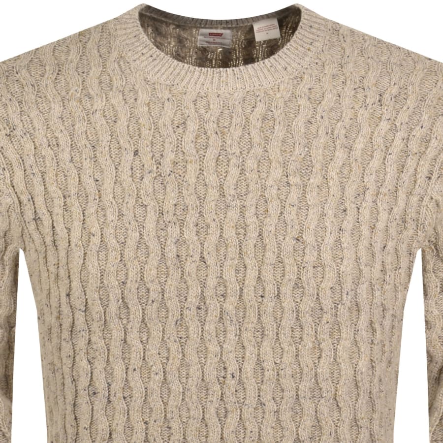 Image number 2 for Levis Wool Blend Knit Jumper Beige